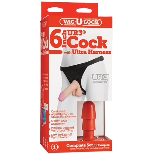 Vac-U-Lock 6-Inch Ur3 Cock With Harness DJ1050-15