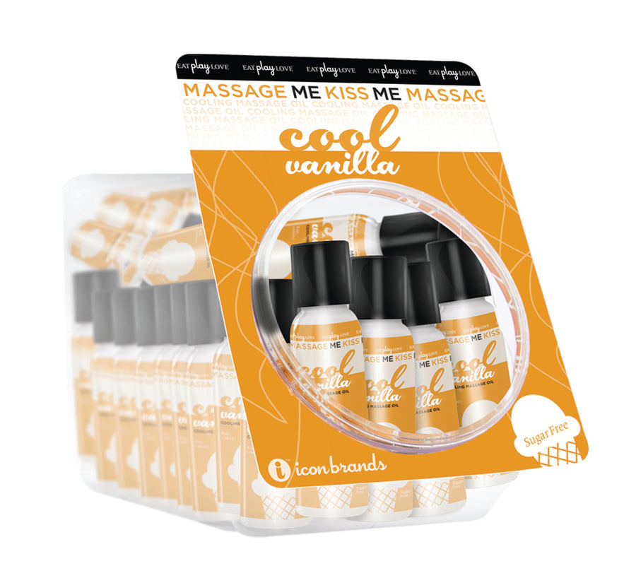 Massage Me Kiss Me Cool Vanilla - 1 Oz. 40 Count  Fishbowl ICB0034-4D