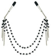 Midnight Black Jeweled Nipple Clips SS520-31