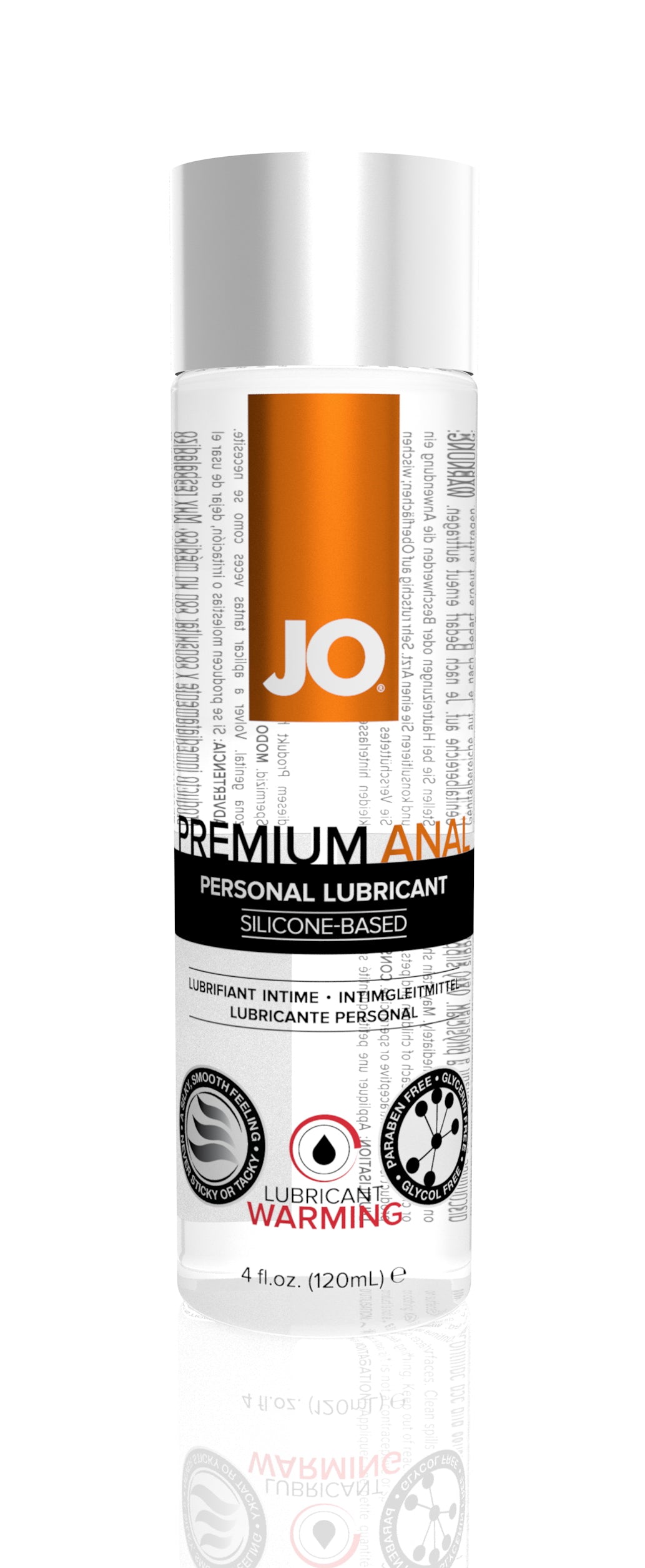 Jo Premium Anal Silicone - Based Warming Lubricant - 4 Fl. Oz. / 120 ml JO40106