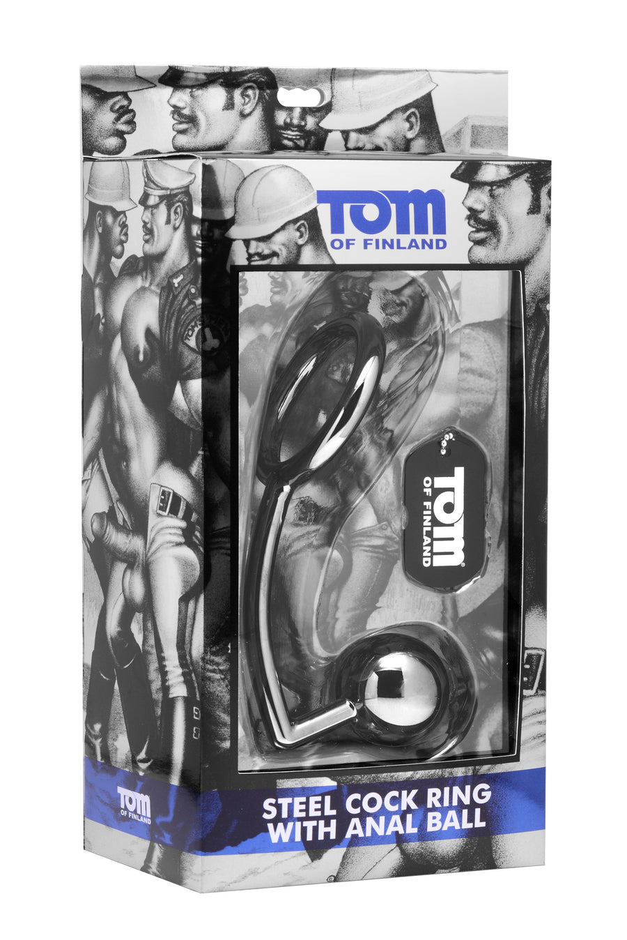 Tom of Finland Steel Cock Ring With Anal Ball TOF-TF3710