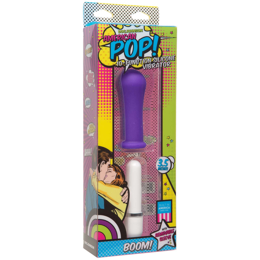 American Pop! - Boom! 10 Function Silicone Vibrator - Purple DJ0500-30-BX