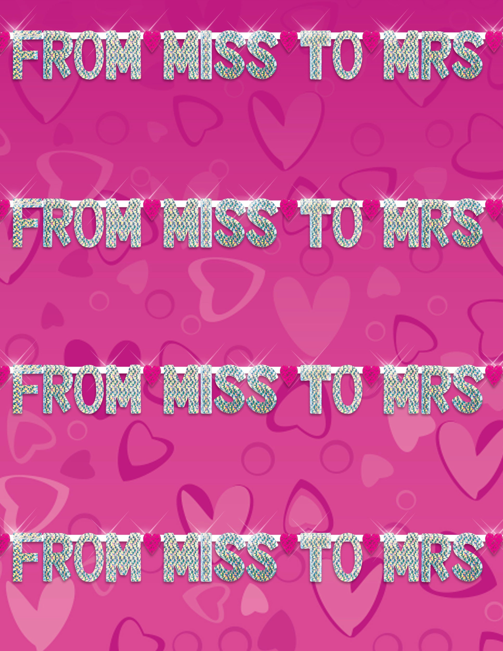 Bachelorette Party Favors - From Miss to Mrs. Banner PD6012-11