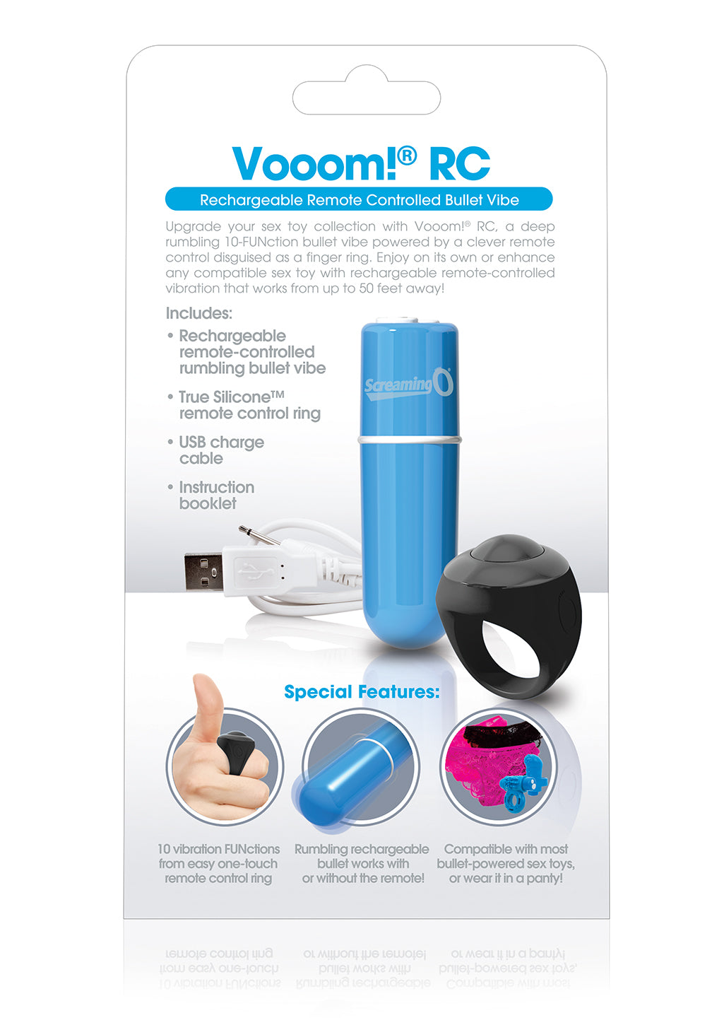 Charged Vooom Remote Control Bullet - Blue AVR-BU-101E