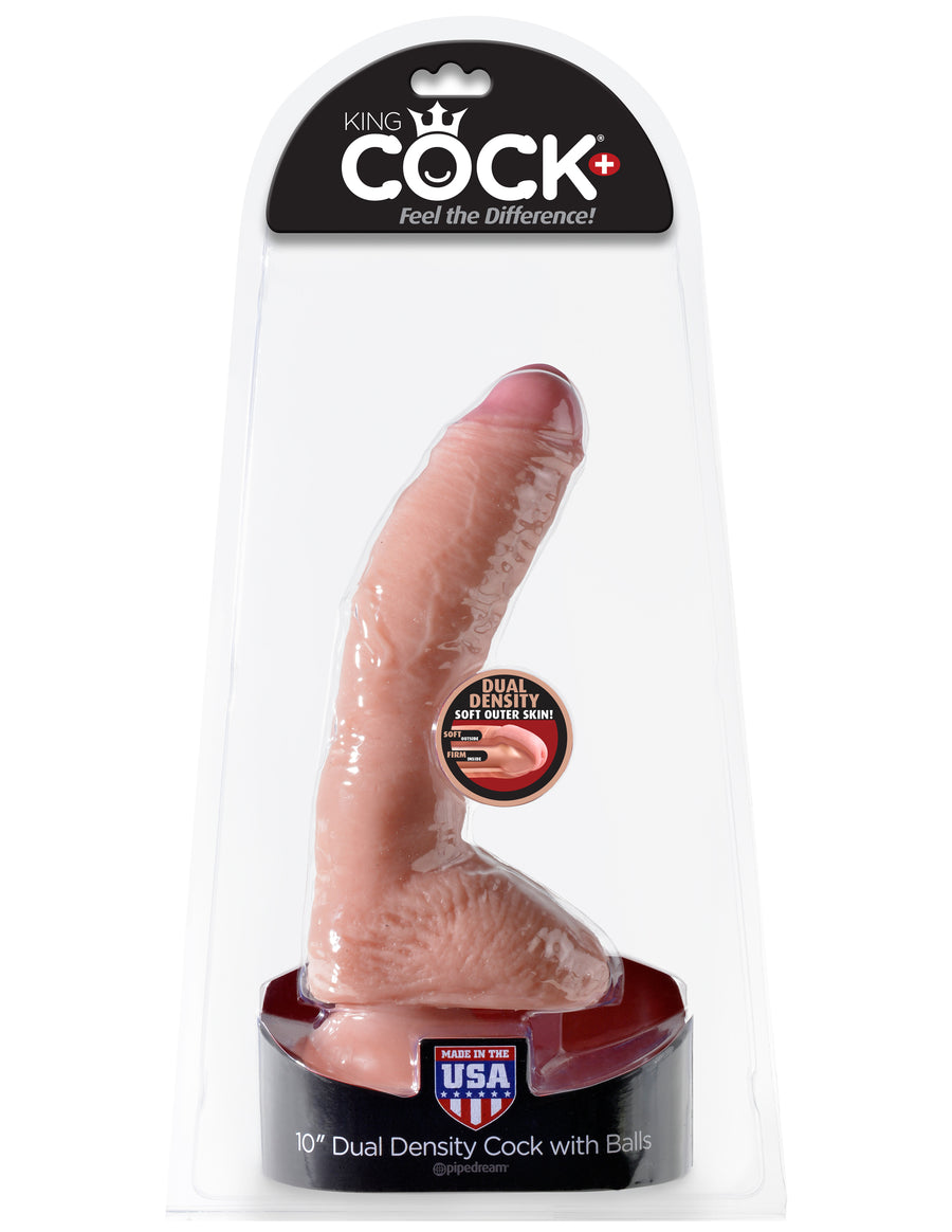 King Cock 10 Inch Dual Density Cock With Balls PD5709-21