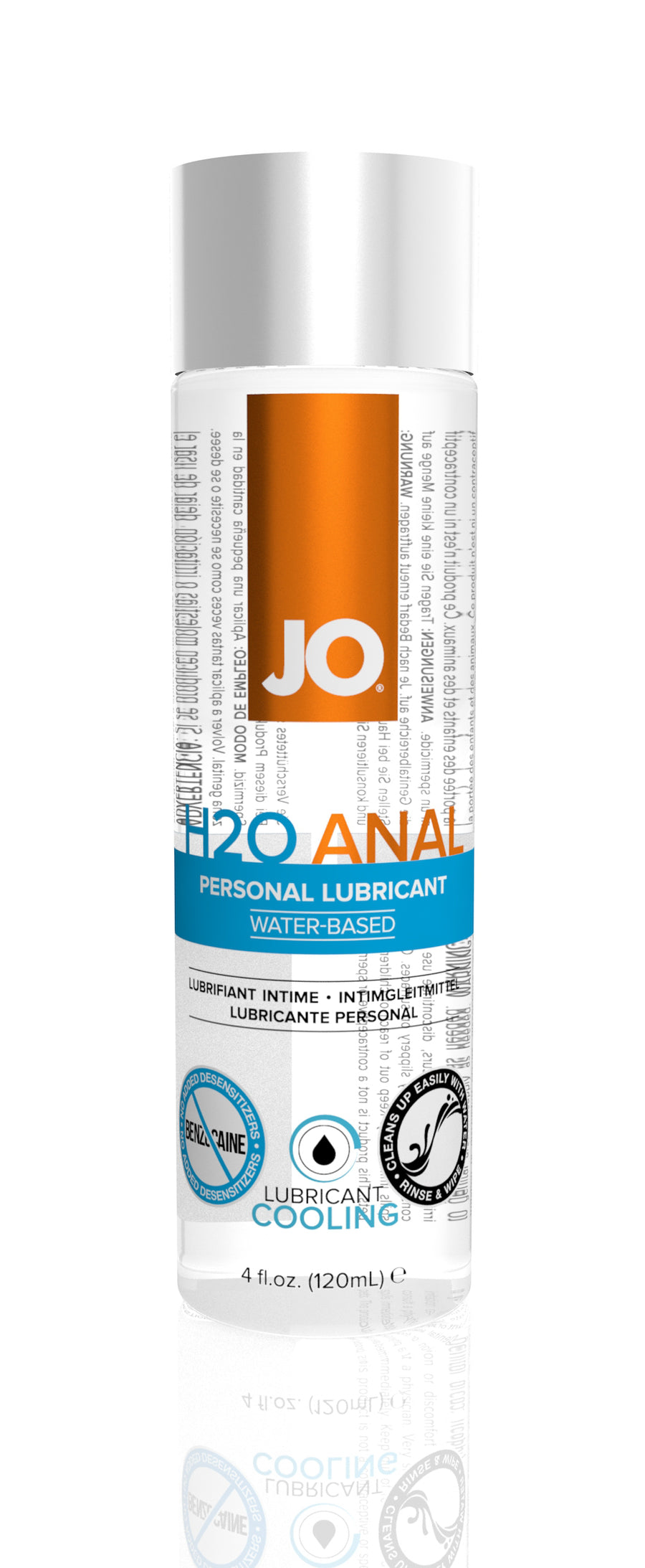 Jo H2O Anal Water-Based Cooling Lubricant - 4 Fl. Oz. / 120 ml JO40211