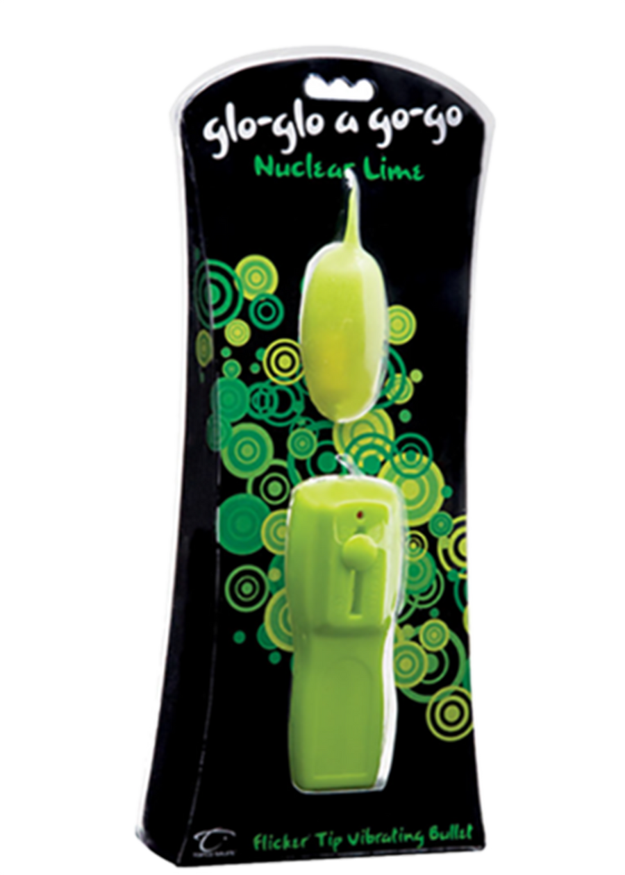 Glo-Glo a Go-Go Nuclear Lime Flicker Tip Vibrating Bullet TS1071010