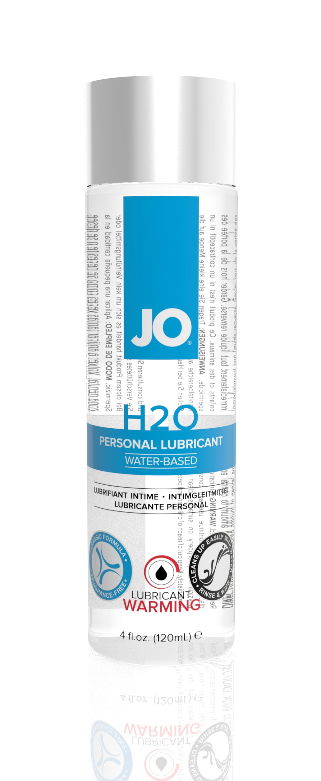 Jo H2O Water-Based Warming Lubricant - 4 Fl. Oz. / 120 ml JO40079