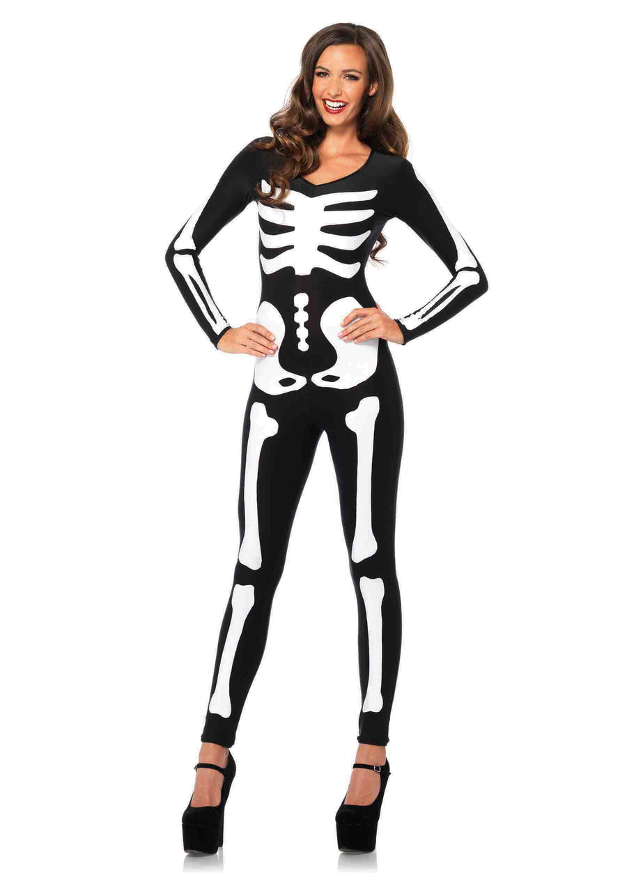 Glow-in-the-Dark Skeleton Catsuit - Small LA-85346S