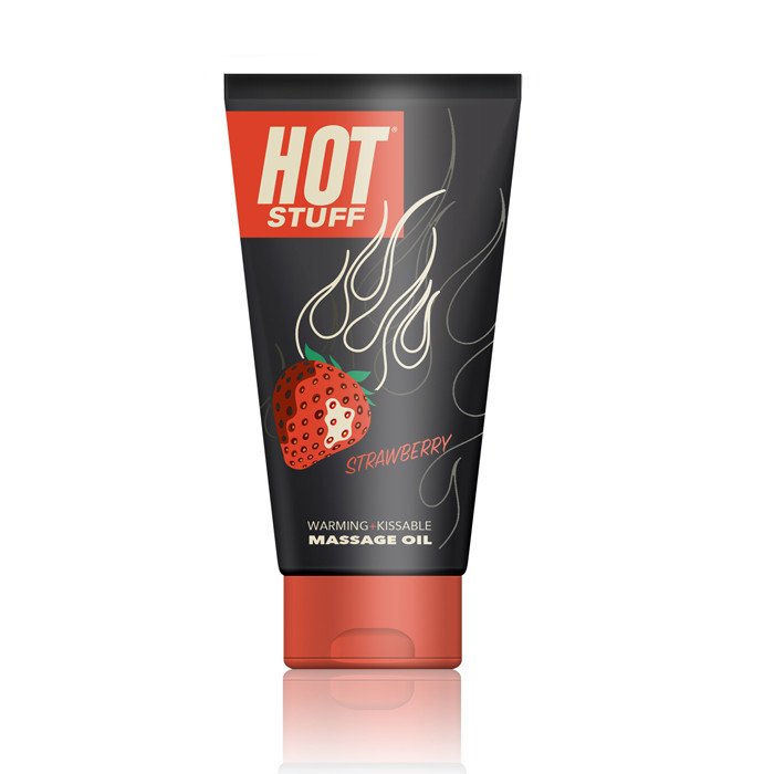 Hot Stuff Warming Massage Oil - Strawberry - 6 Fl. Oz. Tube TS1035309