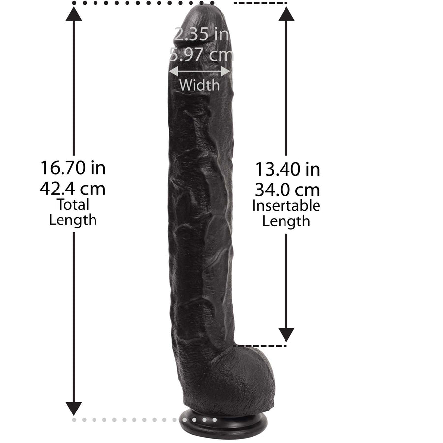 Dick Rambone Cock - 17 Inch - Black DJ0268-01-BU