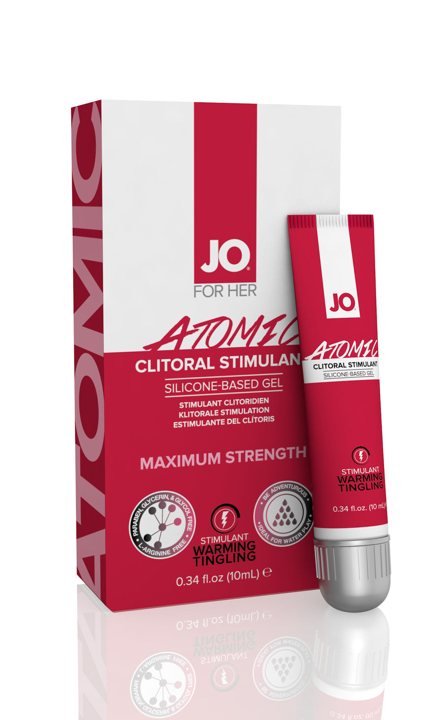 Jo Atomic Clitoral Stimulant - Silicone Based Gel - 0.34 Fl. Oz. / 10 ml JO40179