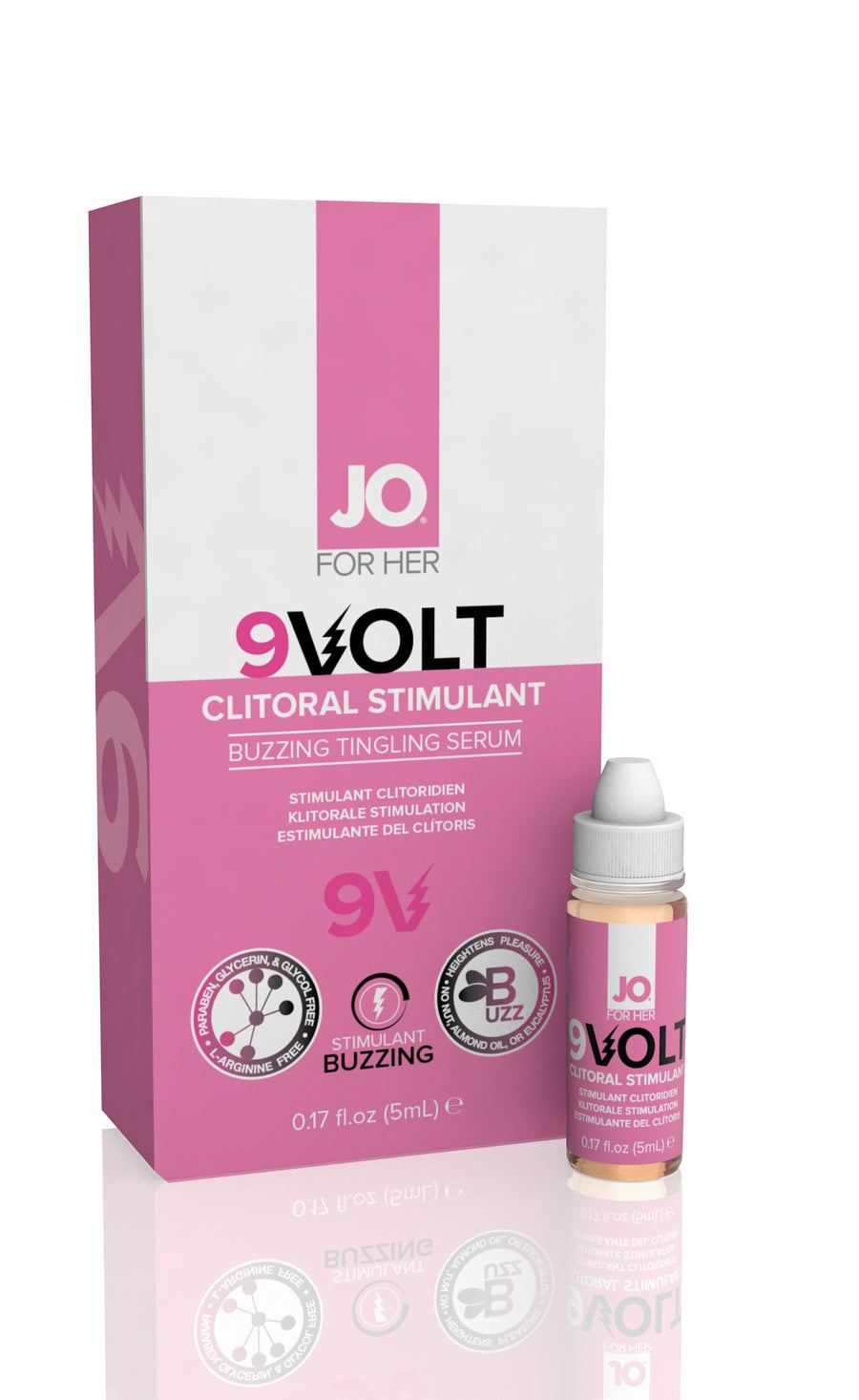 Jo for Her 9volt Clitoral Stimulant - Buzzing Tingling Serum - 0.17 Fl. Oz. / 5 ml JO40359