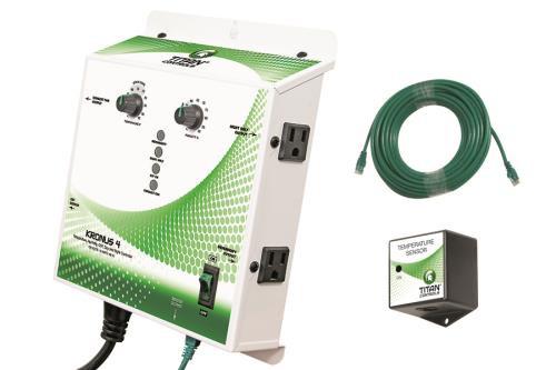Titan Controls Kronus 4 - Temperature & Humidity Controller w/ Night Outlet