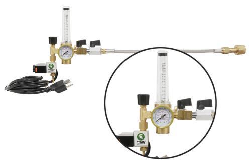 Titan Controls CO2 Two Tank Regulator System w/ Shutoff Valves