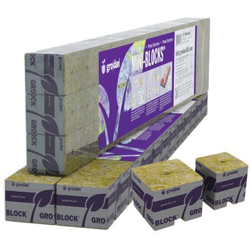 Grodan 1.5 in Starter Mini-Blocks MM40/40 1.5 in x 1.5 in x 1.5 in (3 Strips of 15 or 45 ct)