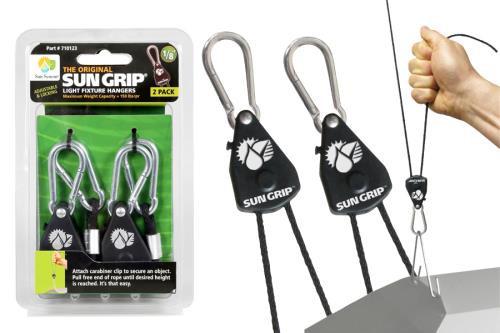 Sun Grip Original Light Hanger 1/8 in - Black - 1/Pair