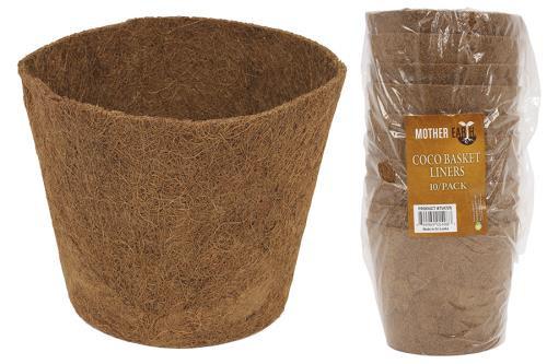 Mother Earth Coco Basket Liner 8 in (10/Pack)