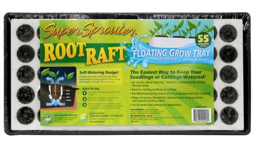 Super Sprouter Root Raft Floating Plug Tray 55 ct