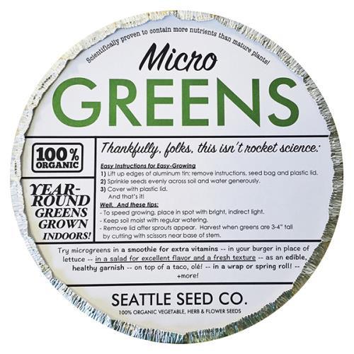 Organic Microgreens Starter Kit  (Round Tin)