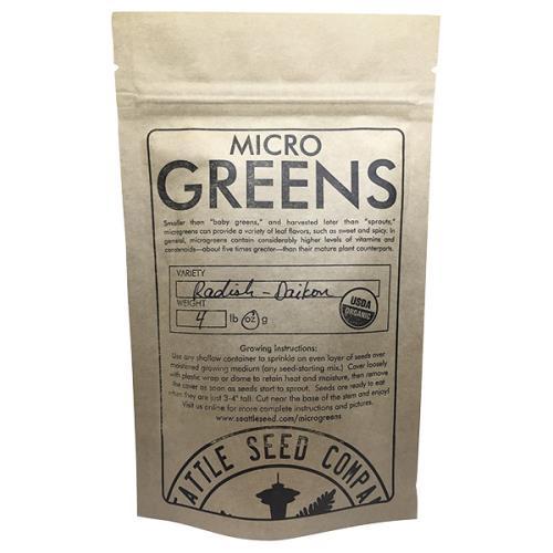 Radish for Microgreens 1/4 lb (Sealed Bag)
