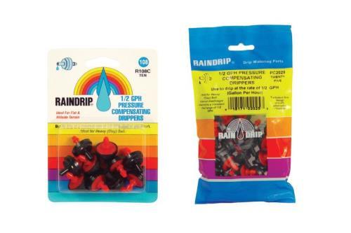 Raindrip 1/2 GPH Dripper Blister Card 10/Pack