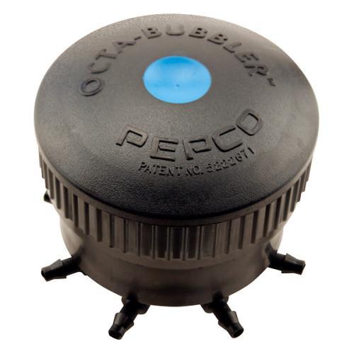 Hydro Flow Octa-Bubbler 2 GPH Per Outlet - Blue Low Flow Bubbler (10/Bag)