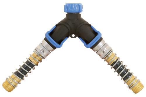 Rainmaker Kink Free High Flow Dual Hose Adapter Outlet