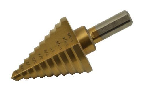 Duralastics Conical Step Drill Bit - 1/4 in to 1-3/8 in