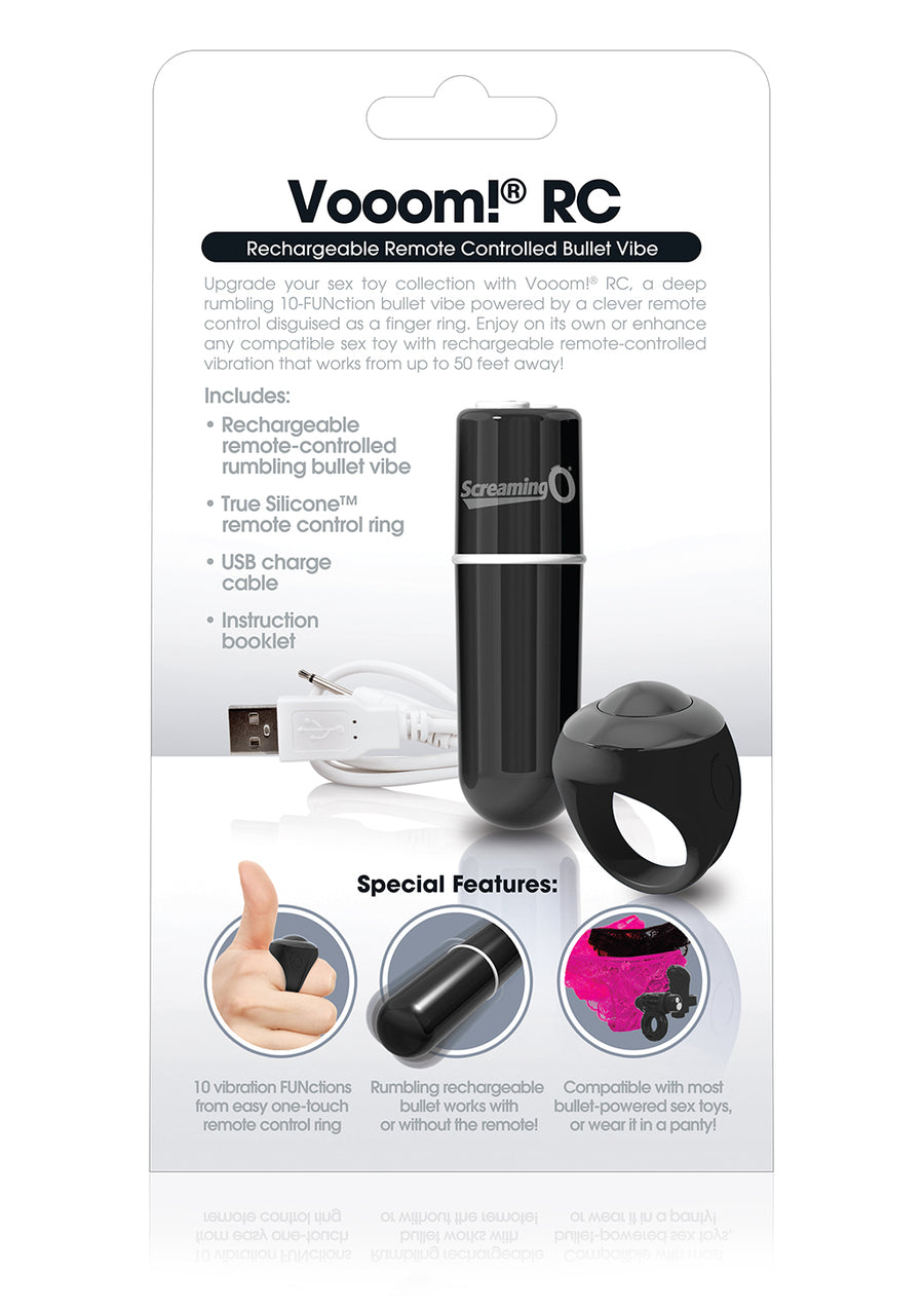 Charged Vooom Remote Control Bullet - Black AVR-BL-101E