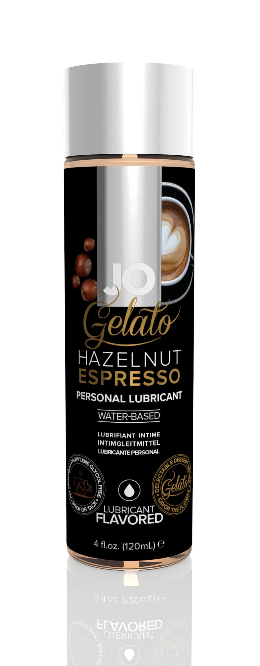 Jo Gelato Hazelnut Espresso Water-Based Flavored Lubricant - 4 Fl. Oz. / 120 ml JO44021