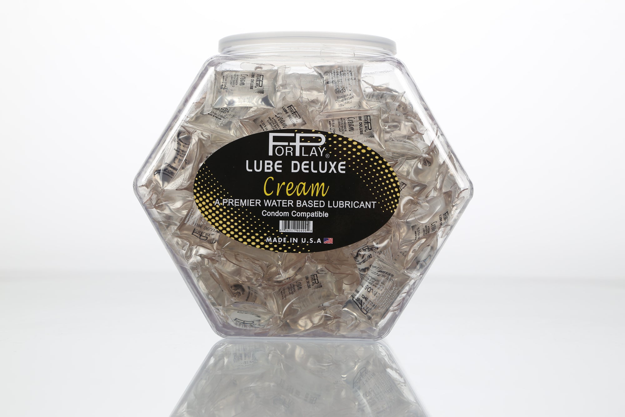 For Play Lube Deluxe Cream - 10 ml  - 120 Count  Fishbowl FP-3915