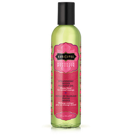 Naturals Massage Oil - Strawberry Divine - 8 Fl. Oz. KS10194