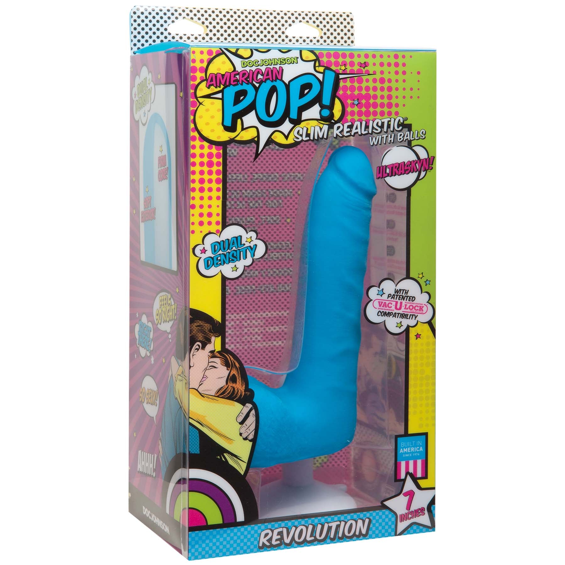 American Pop! Revolution - 7 Slim Realistic With  Balls - Blue DJ0502-03-BX