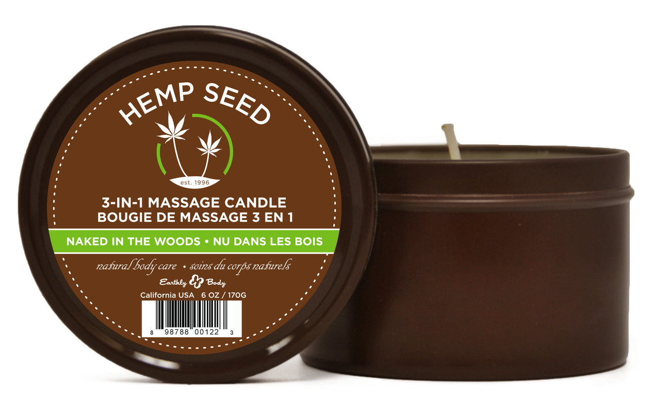 Naked in the Woods Suntouched Candle With Hemp - 6 Oz. EB-HSC022
