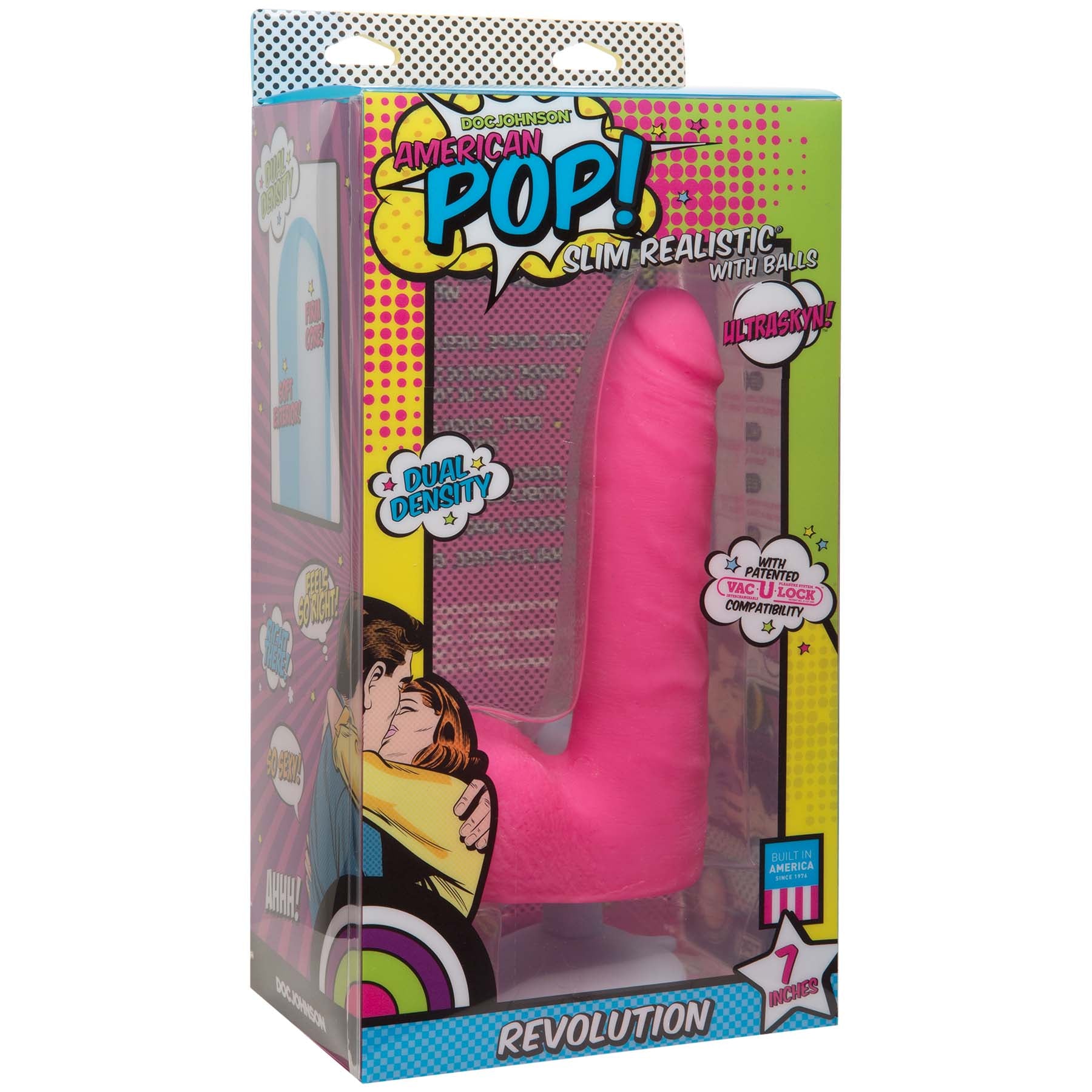 American Pop! Revolution  - 7 Slim Realistic With Balls - Pink DJ0502-01-BX