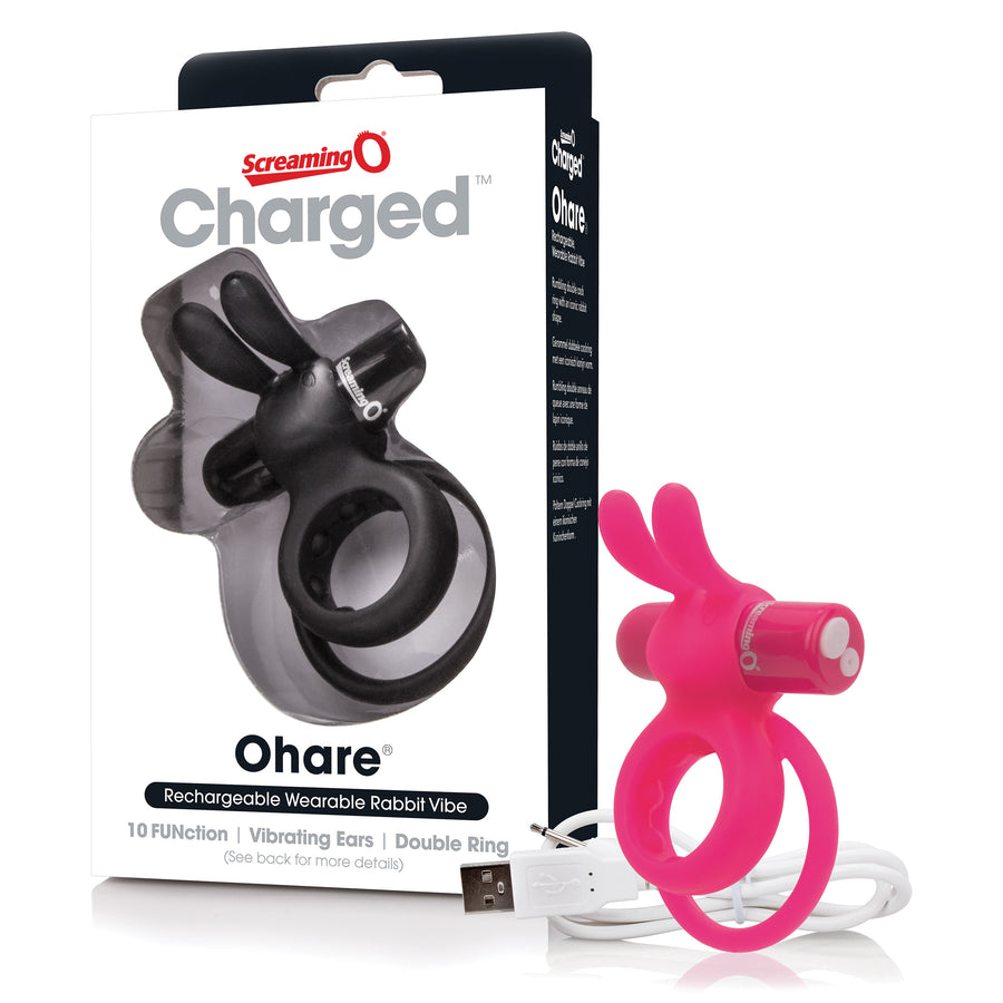 Charged Ohare Rechargeable Rabbit Vibe - Assorted - 6 Count Box AHAR-110D