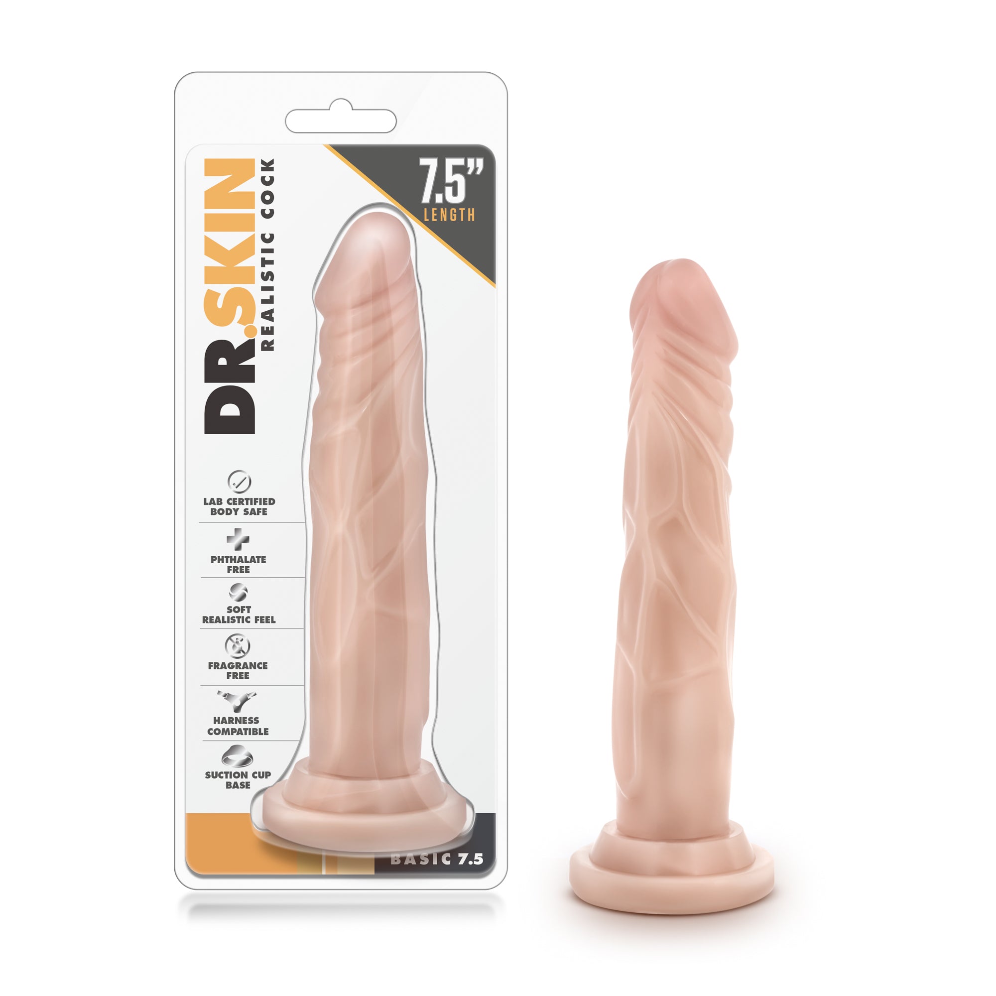 Dr. Skin - Realistic Cock - Basic 7.5 - Beige BL-26113